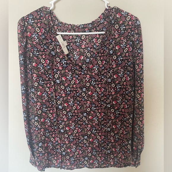 Blouse Long Sleeve By Loft - Picture 3 of 7